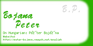 bojana peter business card
